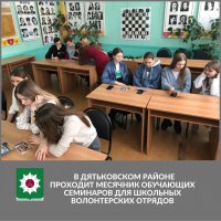 В Дятьковском районе проходит месячник обучающих семинаров для школьных волонтерских отрядов